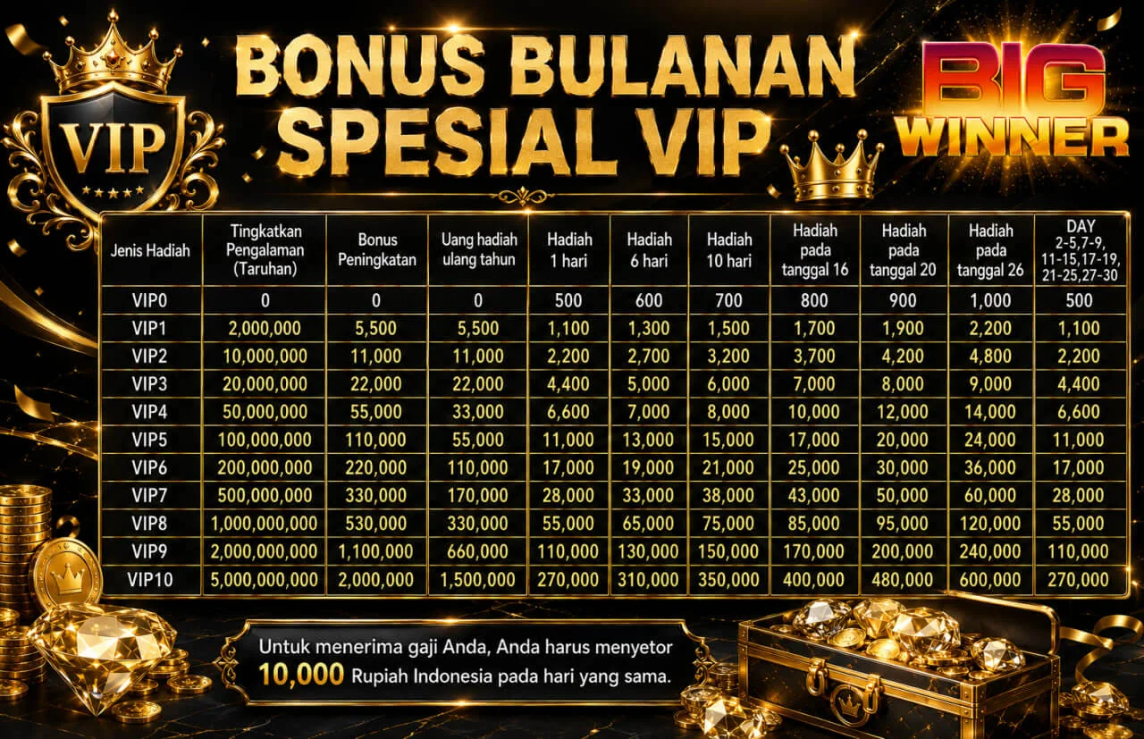 BONUS BULANAN SPESIAL VIP